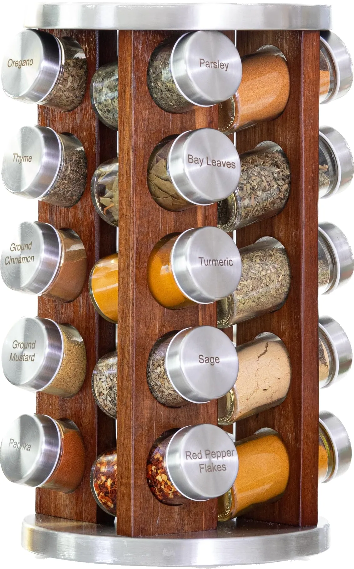 Orii 20 Jar Acacia Wood Spice Rack