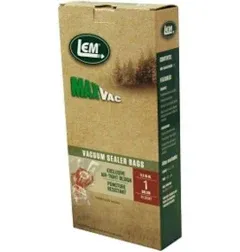 LEM MaxVac 8&#034; x 20&#039; Vacuum Bag Material Rolls 2 Count Air Tight BPA Free 1389