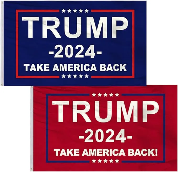 Donald Trump 2024 Flag - Take America Back Flag, 3x5FT, 2 PACKS. Re-Elect Trump outdoor indoor Decor1