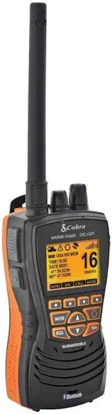 Cobra MRHH600 GPS Floating Bluetooth VHF Handheld Marine Radio