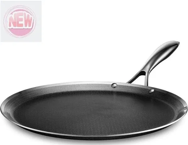 HexClad Hybrid 13-Inch Griddle, Dishwasher and Oven Safe,Induction Ready