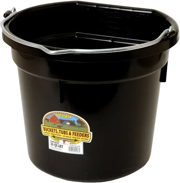 Little Giant 20 Quart DuraFlex Flat Back Plastic Bucket, Hot Pink - P20FBHOTPINK6 | Blain's Farm & Fleet