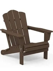 KINGYES Folding Adirondack Chair HDPE All-Weather Folding Adirondack Chair