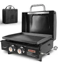 Quli Metal Table Top Grill Portable Griddle with Hood