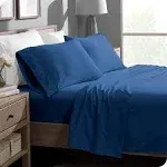 Ivy Union Microfiber Sheet Set - Bedding - Breathable & Soft - Deep Pocket - Twin XL - Dark Blue