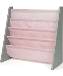 Kids Bookcase W/ 4 Shelves Bookshelf Displays Storage Book Organizer Sturdy Pink