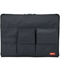 Lihit Lab Laptop Sleeve with Storage Pockets Bag-in-Bag, 10 x 13.8 inches, Black