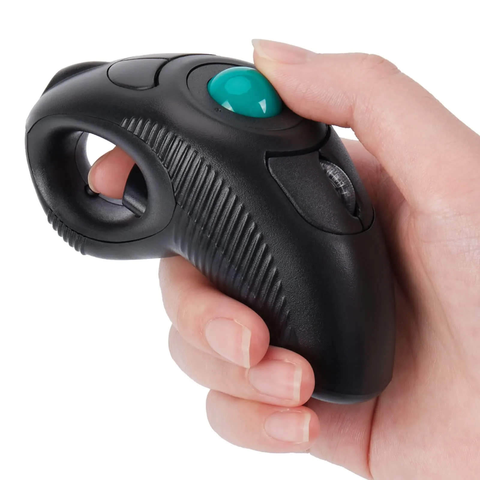 Brainytrade Image Wireless USB Handheld Finger Trackball Mouse