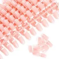 LIARTY 240 Pcs Natural French Short False Nails