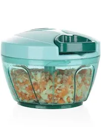 Manual Food Processor Vegetable Chopper, 2 Cup, Blue