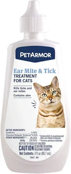 PetArmor Ear Mite & Tick Treatment for Cats