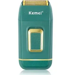 KEMEI Foil Shaver Double Electric Shaver for Men, Professional Electric Razors Head Shaver for Bald Men, Barber Supplies Cordless Rechargeable