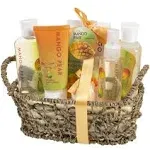 Freida & Joe Mango Pear Spa Gift Set in Woven Antique Basket