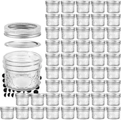 VERONES Mason Jars, 4OZ Canning Jars With Regular Lids and Bands, Ideal for J...