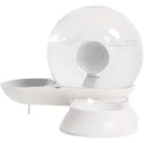 Pet Life ® 'Auto-Myst' Snail Shaped 2-in-1 Automated Gravity Pet Filtered Water Dispenser and Food Bowl