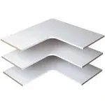 Easy Track RS3003 30 inch Corner Shelves - White (3 Count)