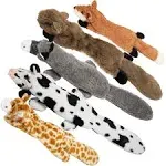 Nocciola Jungle Series Crinkle Squeaky Stuffing-Free Dog Plush Toy Variety Pack