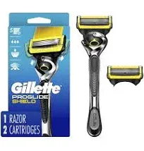 Gillette ProGlide Shield Men’s 1 Razor Handle + 2 Blade Refills Brand New