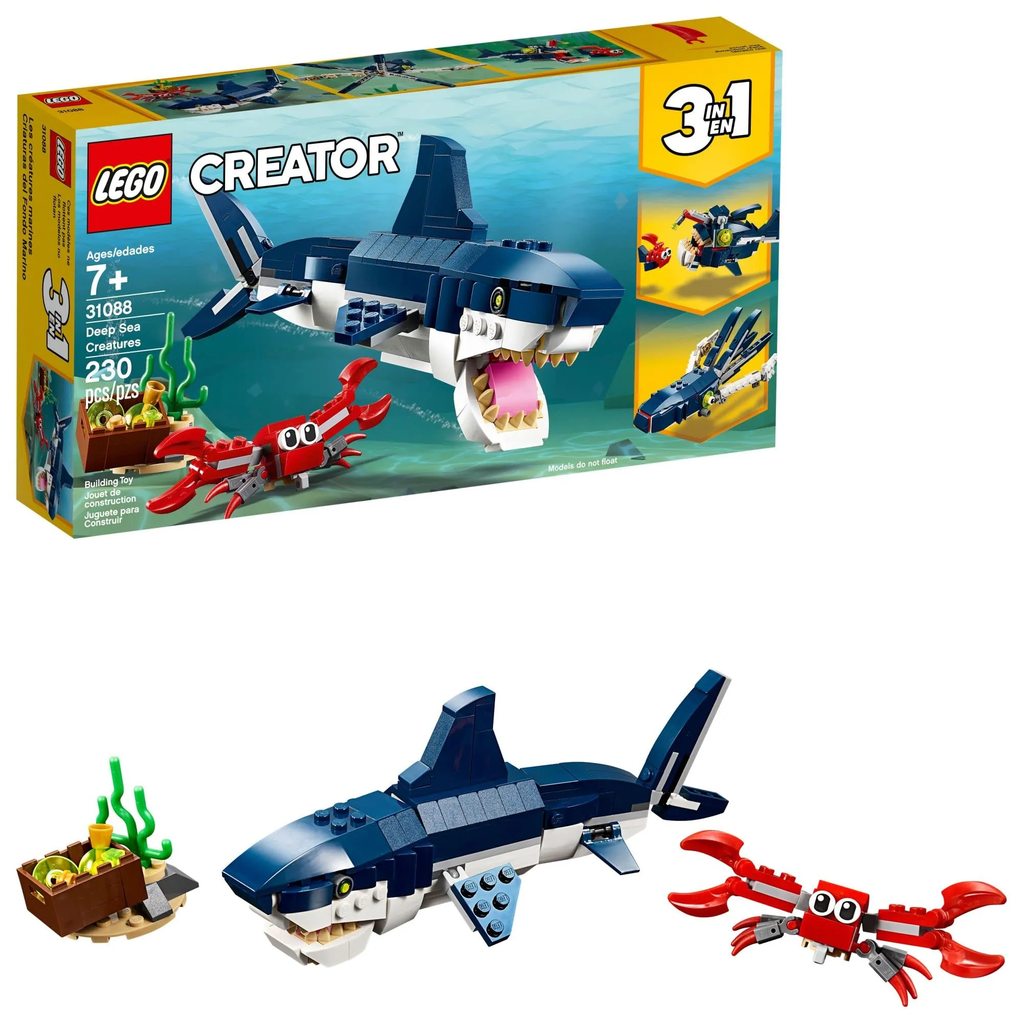 LEGO Creator 3 in 1 Deep Sea Creatures SHARK Building Toy 31088 NEW &amp; SEALED