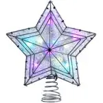 Kurt Adler UL 10-Light LED Color-Changing Star Treetop