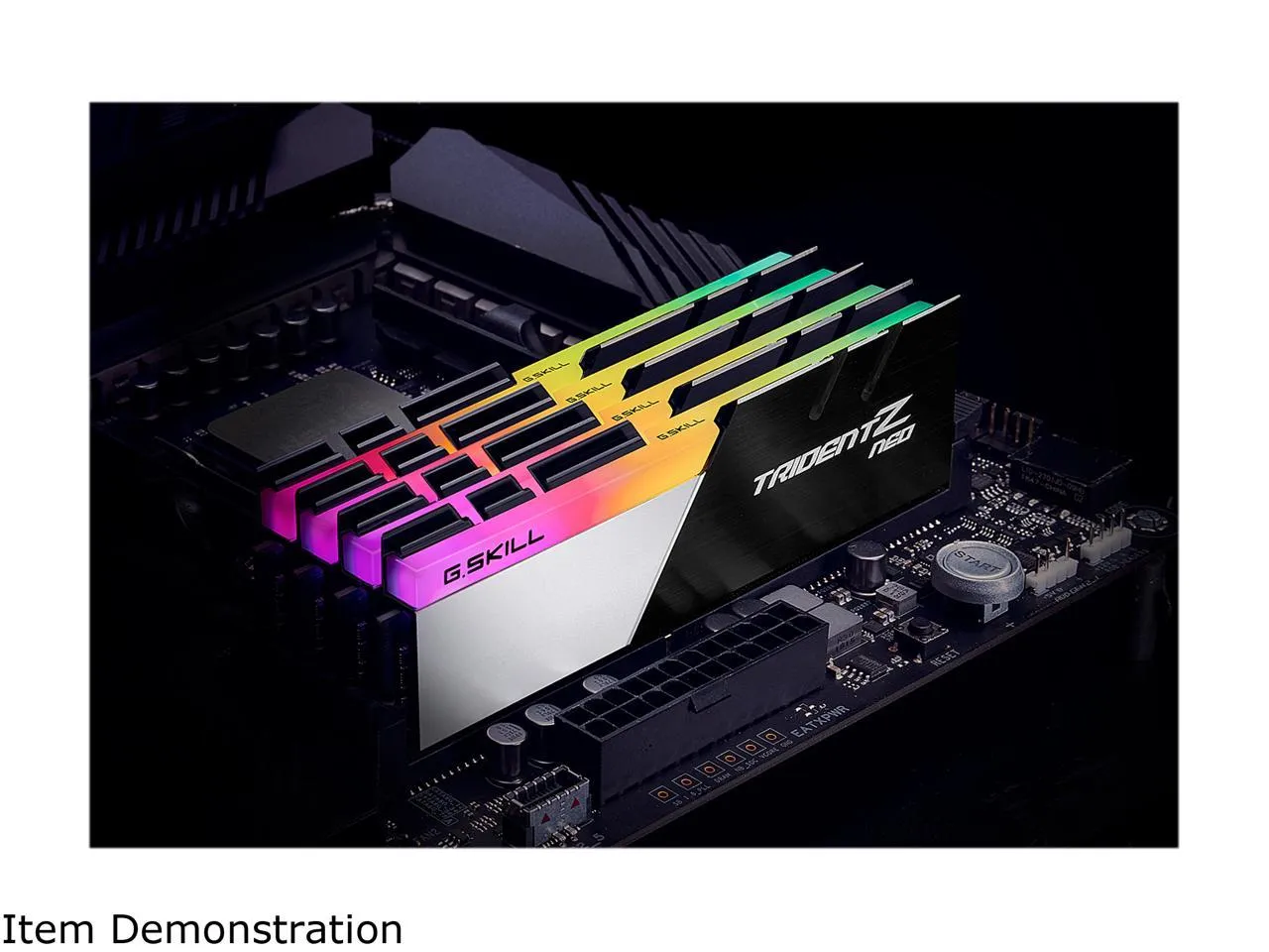 G.Skill Trident Z Neo Series RGB 128GB (4 x 32GB) DDR4-3200 PC4-25600 CL16 Quad Channel Memory Kit F4-3200C16Q-128GTZN - Black