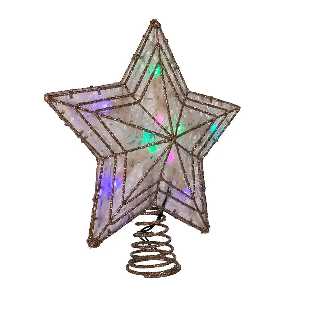 Kurt Adler UL 10-Light LED Color-Changing Star Treetop