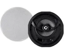 Monoprice 2-Way Carbon Fiber Ceiling Speakers - 6.5in (Pair)  W/ Magnetic Grille