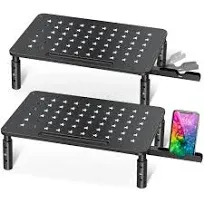 Zimilar 2 Pack Monitor Stand Riser, 3 Height Adjustable Monitor Stand with Un...