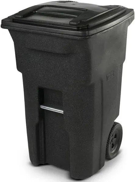 Toter Trash Can Black with Wheels & Lid