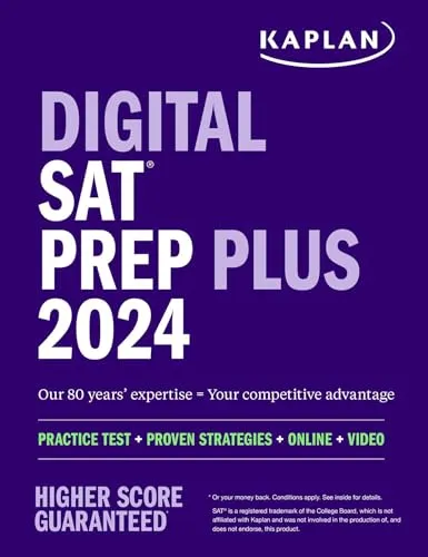 Digital SAT Prep Plus 2024: Includes 1 Full Length Practice Test, 700+ Practice Questions