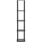 Furinno Turn-N-Tube 5-Tier Corner Square Rack Display Shelf