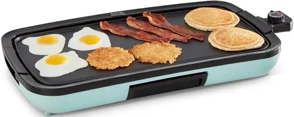 Deluxe Everyday Electric Griddle with Dishwasher Safe Removable Nonstick Cooking