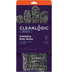 Clean Logic Detox Charcoal Exfoliating Bath Gloves