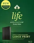 NLT Life Application Study Bible, Third Edition, Large Print (Leatherlike, Black/Onyx) [Book]