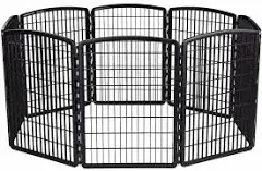 Iris USA 34 inch Exercise 8-Panel Pet Playpen with Door, Chrome