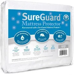 SureGuard Twin Extra Long (XL) Mattress Protector - 100% Waterproof, Hypoalle...