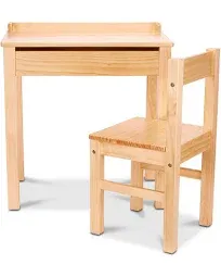 Melissa & Doug Wooden Lift-Top Desk & Chair - Honey