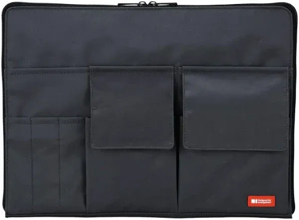 Lihit Lab Laptop Sleeve with Storage Pockets Bag-in-Bag, 10 x 13.8 inches, Black