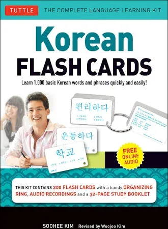 Korean Flash Cards Kit Learn 1,000 Basic Korean Words and Phrases Quickly and Easily!