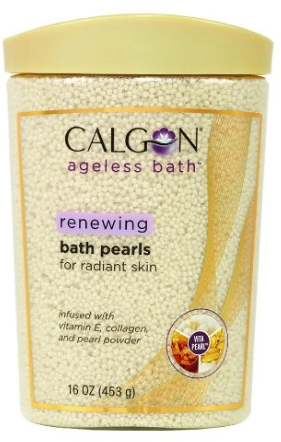 Calgon Ageless Bath Series Renewing Pearls For Radiant Skin, 16-Ounce