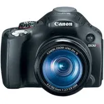 Canon Powershot SX30 IS Digital Camera, Black 14.1MP SX30ISPWRSHT