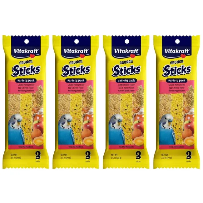 Vitakraft Crunch Sticks Parakeet Treat Honey, Egg, and Apple