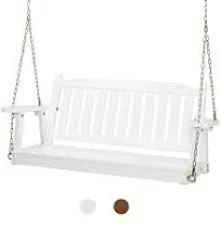 VINGLI Heavy Duty 880 LBS Patio Wooden Porch Swing Upgraded Chains