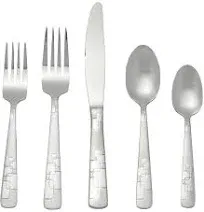 Oneida 20 Piece 18/0 Stainless Steel Flatware Set, Quadratic - Service for 4