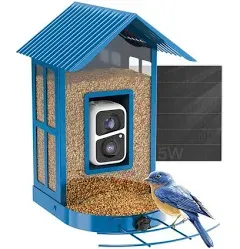 Soliom Bird Feeder with Camera Wireless Outdoor with AI Identify Bird Species