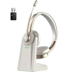 Bluetooth Headset, Wireless Headphones, Microphone Noise Canceling &amp; USB Dongle