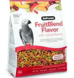 Healthy FruitBlend Pellet Bird Food for Parrots &amp; Conures - Made in USA