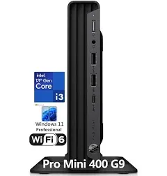 HP Pro Mini 400 G9 Business Mini PC Desktop Computer, Intel i3-13100T (Beat i5-11500T), 16GB DDR4 RAM, 512GB PCIe SSD, WiFi 6, Bluetooth 5.2, Keyboard and Mouse, Windows 11 Pro, AZ-XUT