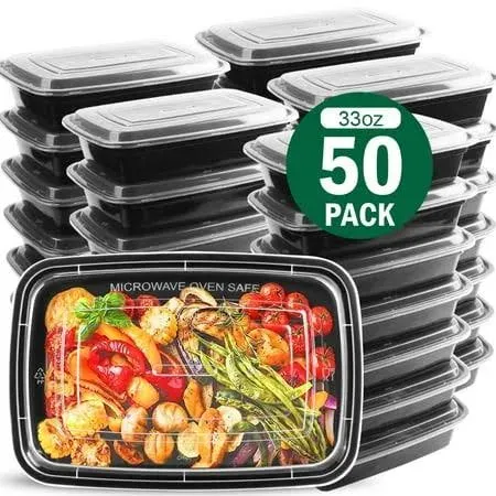 50Pack Meal Prep Food Containers