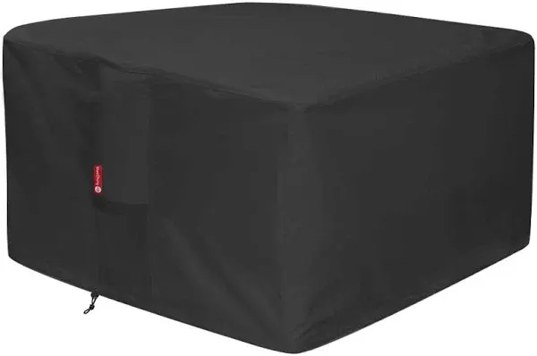 Gas Fire Pit Cover Square - Premium 36”L x 36”W x 24”H inch, Black 